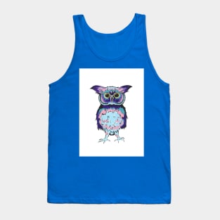 SMALL Scrappy Owl Painting Tank Top